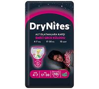 Huggies DryNites Pañales de Noche Niña Talla 4-7 (17-30 Kg) 10 Uds