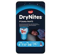 Huggies DryNites Pañales de Noche Niño Talla 4-7 (17-30 Kg) 10 Uds