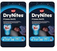 Huggies DryNites para niños de 4 a 7 años, 10 pañales (Paquete de 2)