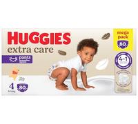 Huggies Extra Care 80 pañales braguita, talla 4 (9-14 kg), paquete Mega