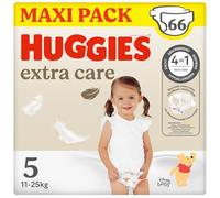 Huggies Extra Care Pañal para bebé con diseños Disney Talla 5 (11-25 kg), 2 packs x 33 pañales, 66 pañales con almohadillas extra suaves que cuida de la piel del bebé