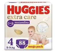 Huggies Extra Care Pañales braguitas talla 4 (9-14 kg), paquete de 88 pañales braguitas