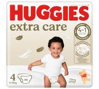 Huggies Extra Care - Pañales talla 4 (8-16 kg), ultraabsorbente, paquete de 66 unidades