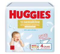 Huggies Extra Care Sensitive Toallitas para Bebé, 99% Agua Pura, 12 Packs de 48, Total 576 Toallitas