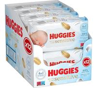 Huggies Extra Care Sensitive Toallitas para Bebé, 99% Agua Pura, 12 Packs de 56, Total 672 Toallitas