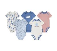 Huggies Little Hugs Unisex baby 5-Pack Elevated Bodysuit, Baby & Toddler Formal Button Down Shirt Bebé-Niños, OATMEAL HTR, 6 meses