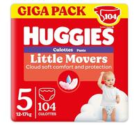 Huggies Little Movers Pañal Braguita para Bebé con Diseños Disney Talla 5 (15-25 kg), 2 Packs de 52, Total 104 Pañales