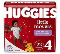 Huggies Little Movers Pañales tamaño 4 (10 - 30 libras), 22 unidades, paquete Jumbo (embalaje puede variar)