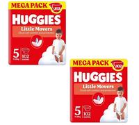 HUGGIES Little Movers Talla 5 Pañales para Niños (11-25 Kg) Oferta 204 Piezas