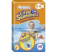 Huggies Little Swimmers - Bañador desechable (bebé de 5 a 6 años) x11 (lote de 2 = 22 camisetas)