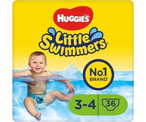 Huggies Little Swimmers Pañal Bañador Desechable para Bebés, con Barreras Anti-Escapes para una Máxima Protección en el Agua