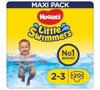 Huggies Little Swimmers Pañales Bañadores para Bebé Talla (2-3), Barreras Anti-Escapes para Una Máxima Protección en el Agua, 20 Pañales Desechables
