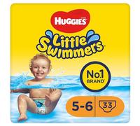Huggies Little Swimmers Pañales Bañadores para Bebé Talla (5-6), Barreras Anti-Escapes para Una Máxima Protección en el Agua, 33 Pañales Desechables