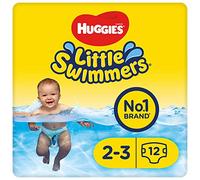 Huggies Little Swimmers - Pañales de natación, talla 2, talla 3, 3 kg-8 kg, 36 pantalones (3 paquetes x 12)