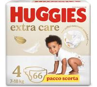 Huggies Pañales extra Care, talla 4 (8-16 kg), paquete de 66 pañales