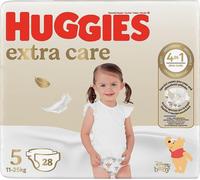 Huggies Pañales Extra Care, Tamaño 5 (12-17 Kg) Paquete de 28 Pañales