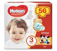 Huggies Pañales Ultra Comfort, talla 3 (4-9 kg), 56 unidades