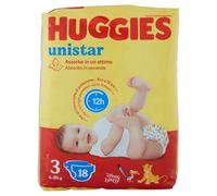 Huggies Unistar - Pañales talla 3 (4-8 kg), diseño Disney, ultraabsorbente, protección completa, 72 unidades