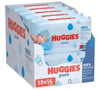 Huggies Pure Baby Wipes, 99% Pure Water, 18 Packs of 56, Total 1008 Wipes