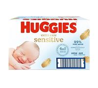 Huggies Pure Extra Care - Toallitas húmedas para bebé, paquete de 8 x 56 = 448 toallitas