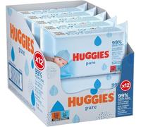 Huggies Pure Toallitas para Bebé, 99% Agua Pura, 12 Packs de 56, Total 672 Toallitas