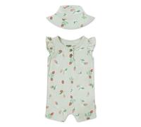 HUGGIES Romper and Hat Set Baby Girl Green