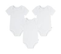 HUGGIES Short Sleeve Bodysuits 3-Pack Lote de 3 Bodies, Blanco, 18 Unisex bebé