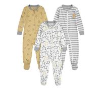 Huggies® Pijama para bebés y niños, 3 Count, Gris/Ochre/Off White, 24 meses, Unisex-bebés