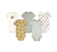 HUGGIES Unisex baby 5-Pack Elevated Bodysuit, Baby & Toddler Formal Button Down Shirt Unisex bebé, BLEU/ROSE/BLANC, 24 meses