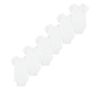 HUGGIES Unisex Baby 6-Pack Basic Bodysuit, Baby & Toddler Formal Button Down Shirt Unisex bebé, BRIGHT WHITE, 9 meses