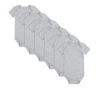 HUGGIES Unisex Baby 6-Pack Basic Bodysuit, Baby & Toddler Formal Button Down Shirt Unisex bebé, LIGHT GREY HTR, 6 meses