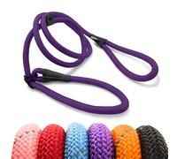 HugglePets Correa reflectante avanzada 2 en 1 para perro y cabestro de cabeza, color morado (180 cm) con material reflectante de alta visibilidad y configuración de figura 8 para perros de hasta 50 kg