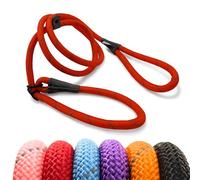 HugglePets Correa reflectante avanzada 2 en 1 para perro y cabestro de cabeza, color rojo (180 cm) con material reflectante de alta visibilidad y configuración de figura 8 para perros de hasta 50 kg