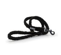 HugglePets Skye & Murphy - Correa para perro de oso de peluche, color negro clásico, mango cómodo de forro polar suave y resistente, clip para accesorios de correa, bonito y elegante paseo diario para