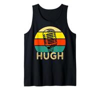 HUGH Nombre Retro Micrófono Música 80s Vintage para Hombres Niños Camiseta sin Mangas