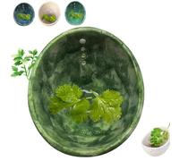 Hugimpel Pottery Herb Stripper Bowl,2025 New Handmade Ceramic Herb Stripper Bowl,Herb Stripper Bowl Ceramic,with Different Hole Sizes for Separating Leaves and Stems (D)