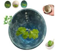 Hugimpel Pottery Herb Stripper Bowl,2025 New Handmade Ceramic Herb Stripper Bowl,Herb Stripper Bowl Ceramic,with Different Hole Sizes for Separating Leaves and Stems (C)