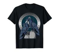 Hugin Munin Odin - Figura Decorativa, diseño de Cuervo Vikingo Camiseta