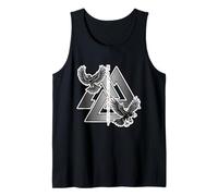 Hugin Munin Odin - Figura Decorativa, diseño de Cuervo Vikingo Camiseta sin Mangas