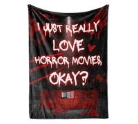 Huglanket Manta de película de terror, regalos de película de terror, manta para todas las estaciones, "I Just Really Like Horror Movie