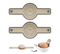 Huglux Tapete de Silicona 2 Pieza, Bread Sling con Asas Largas, Papel de Horno Reutilizable y Antiadherente, Resistente a 250°C para Bizcochos, Pizza, Repostería y Galletas