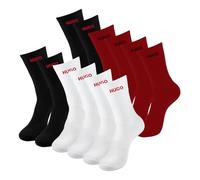 HUGO 6P QS Rib Logo CC Calcetines_Cortos, Open Miscellaneous961, 40-46 para Hombre