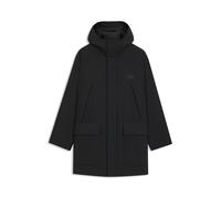 HUGO Abrigo acolchado con capucha repelente al agua con logotipo dividido - StyleMandev2541, 50549663 Negro XS