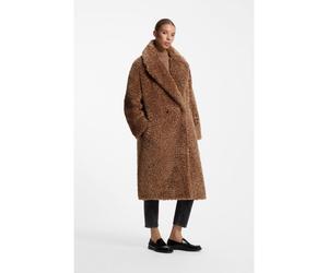 HUGO Abrigo oversize fit en tejido de peluche con cierre cruzado - StyleMalite-1, 50570962 Marrón 36