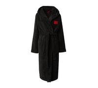 HUGO Batín de felpa de algodón con logo rojo - StyleTERRY_HOODED GOWN, 50502744 Negro S