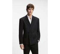 HUGO Americana cruzada en sarga de mezcla de lana - StyleUlik262X, 50559100 Negro 56