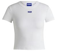 HUGO Camiseta slim fit de algodón elástico con insignia de logo - StyleBaby Tee_B, 50510749 Blanco XXS