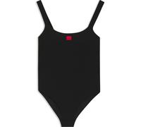 HUGO Bañador de canalé con etiqueta con logo roja - StyleSIGNATURE SWIMSUIT, 50555697 Negro XS