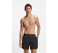 HUGO Bañador tipo shorts con cordón en la cintura y estampado integral - StyleRIK, 50533795 Gris XXL