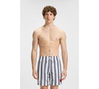 HUGO Bañador tipo shorts con rayas anchas y etiqueta con logo - StyleLUIS, 50545404 Gris XL